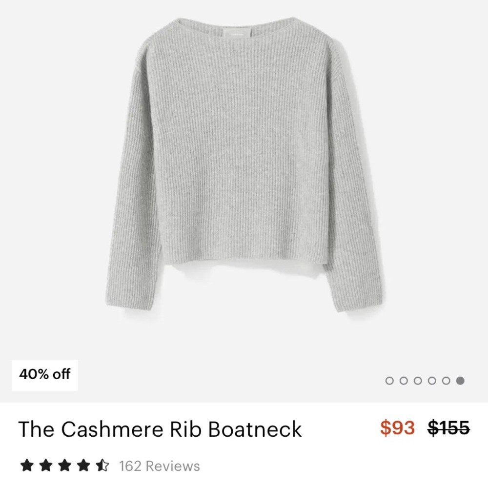 Everlane Cashmere Boatneck Sweater